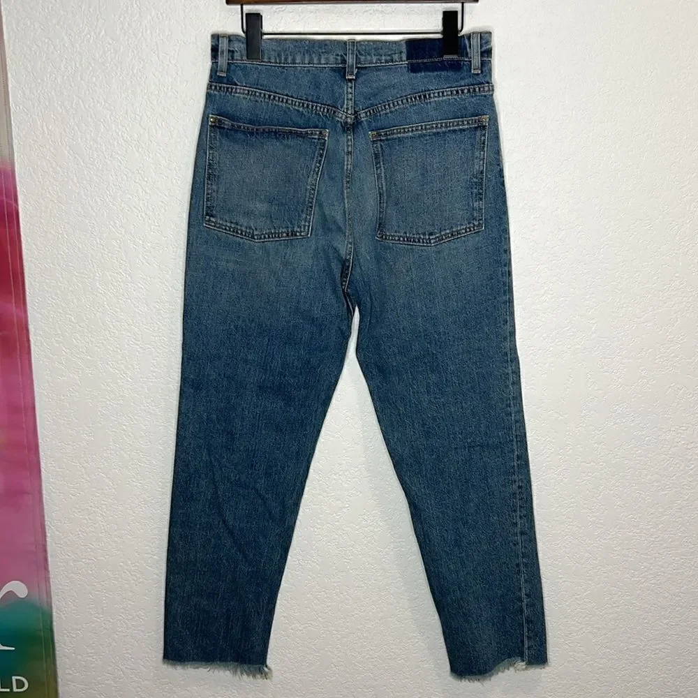 The Great.  THE SLOUCH TAPER JEAN Darker Wash Size 26 - Picture 7 of 15